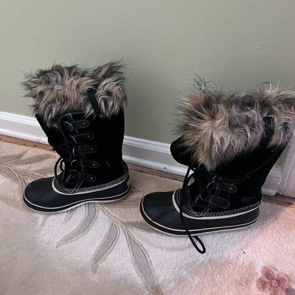 Sorel Joan of Arctic Black Snow Boots Sz 7 - Picture 2 of 3